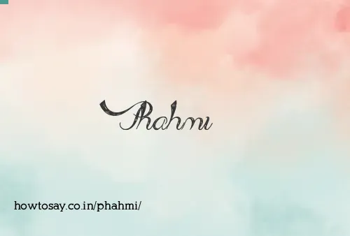 Phahmi