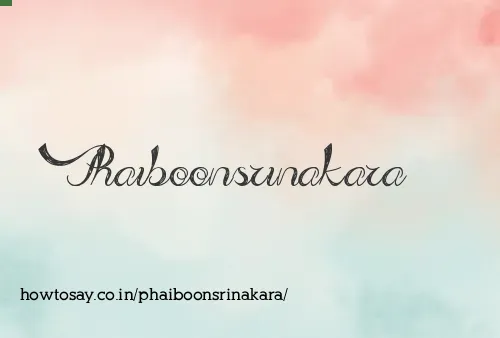 Phaiboonsrinakara