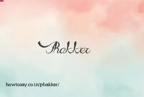 Phakker