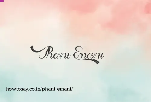 Phani Emani