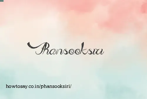 Phansooksiri