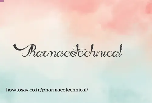 Pharmacotechnical