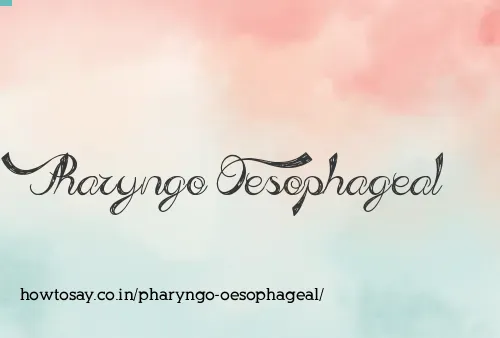 Pharyngo Oesophageal