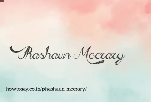 Phashaun Mccrary