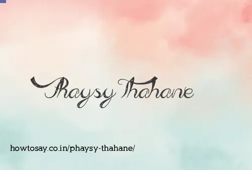 Phaysy Thahane