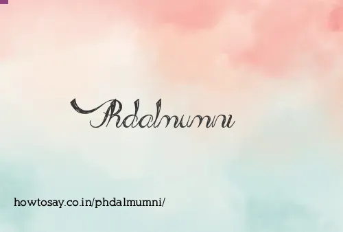 Phdalmumni
