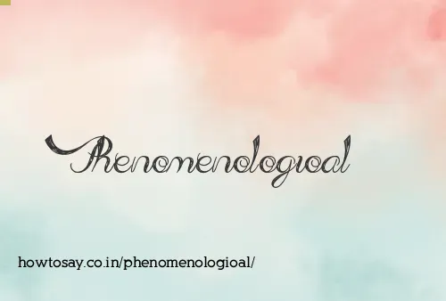 Phenomenologioal