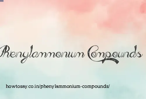 Phenylammonium Compounds