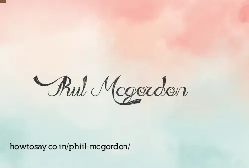 Phiil Mcgordon