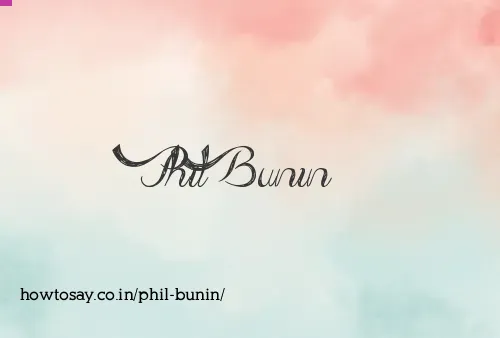 Phil Bunin