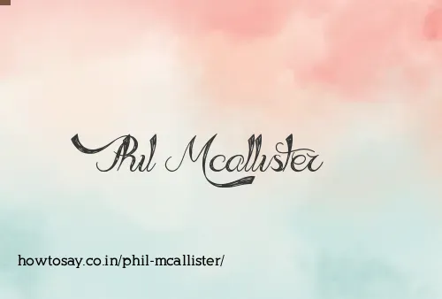 Phil Mcallister