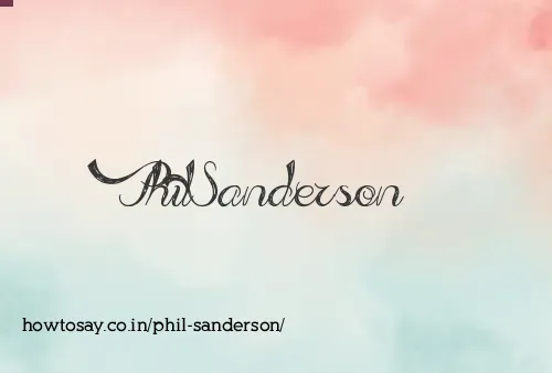 Phil Sanderson