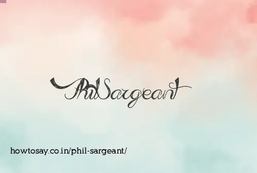 Phil Sargeant