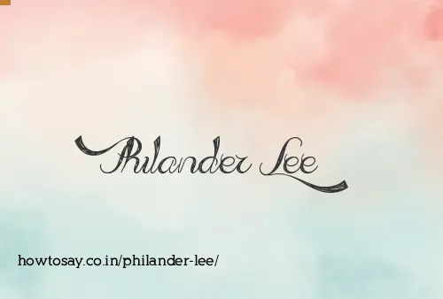 Philander Lee