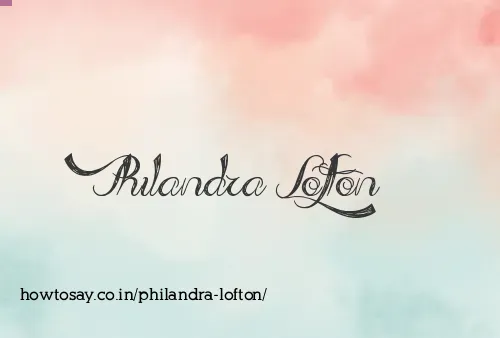 Philandra Lofton