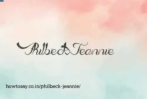 Philbeck Jeannie