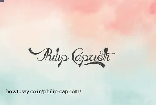 Philip Capriotti