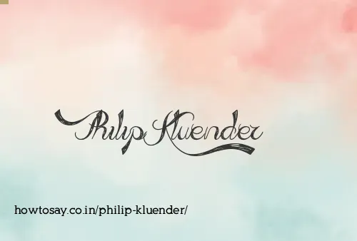 Philip Kluender