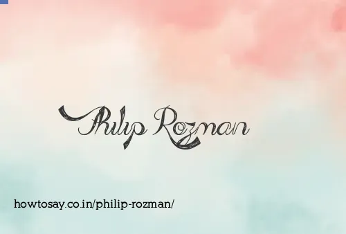 Philip Rozman