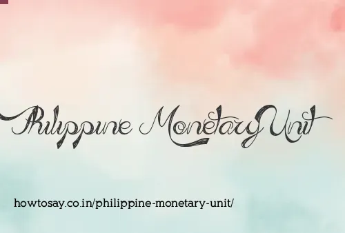 Philippine Monetary Unit