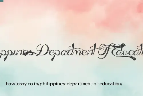Philippines Department Of Education