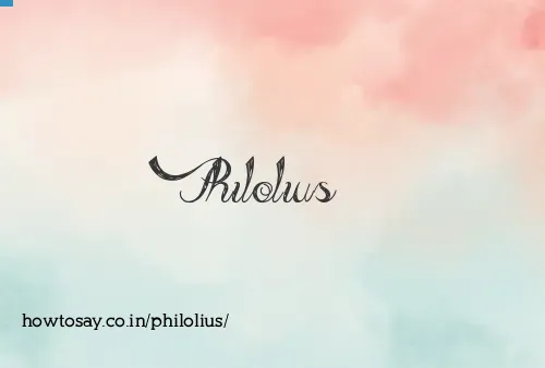 Philolius