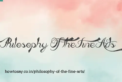 Philosophy Of The Fine Arts