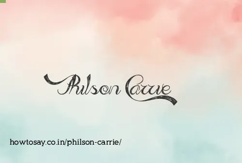 Philson Carrie