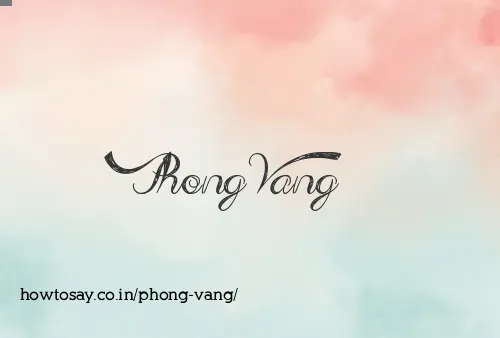 Phong Vang