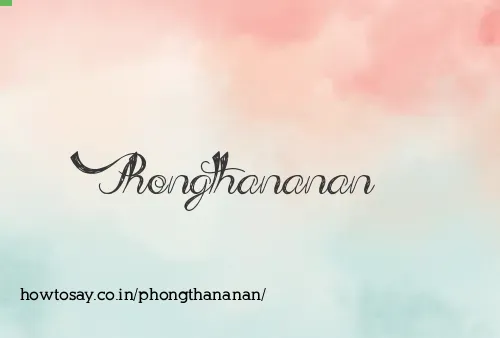 Phongthananan