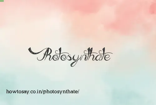 Photosynthate
