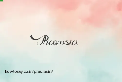 Phromsiri