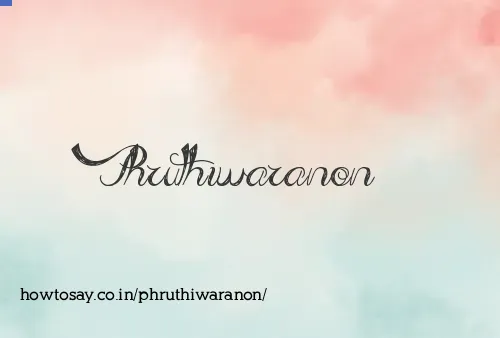 Phruthiwaranon