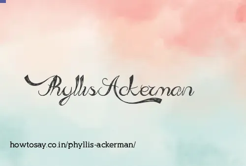 Phyllis Ackerman