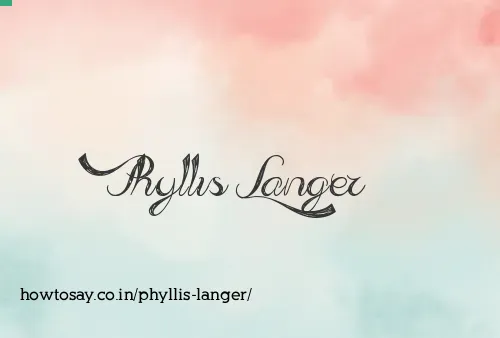 Phyllis Langer