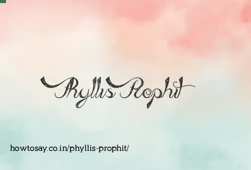 Phyllis Prophit