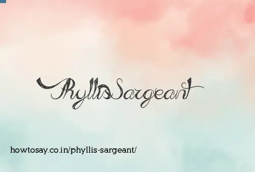Phyllis Sargeant