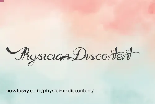 Physician Discontent