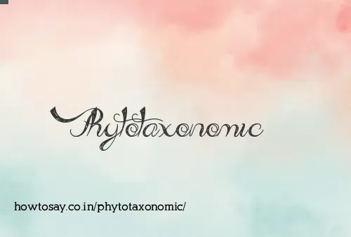 Phytotaxonomic