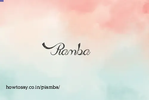 Piamba