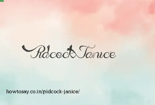 Pidcock Janice
