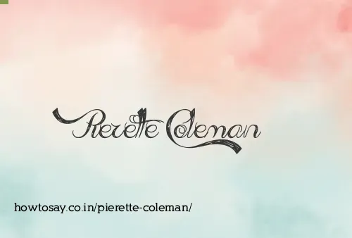 Pierette Coleman