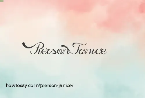 Pierson Janice