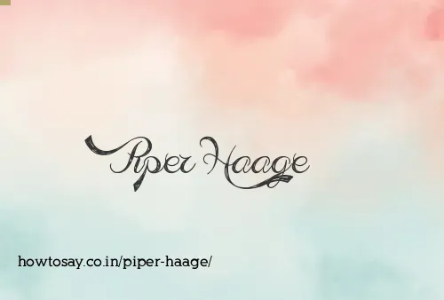 Piper Haage