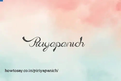 Piriyapanich
