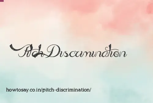 Pitch Discrimination