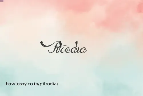 Pitrodia