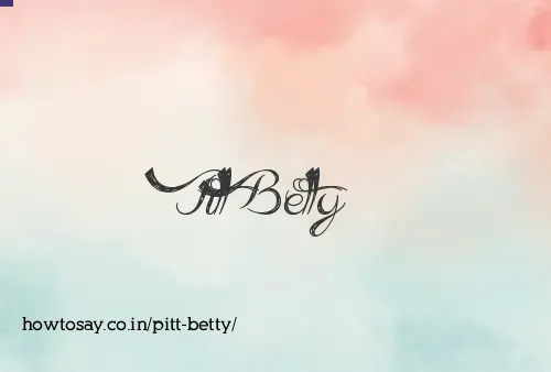 Pitt Betty