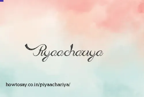 Piyaachariya