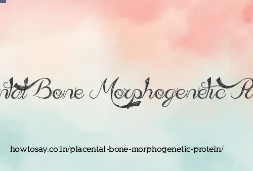 Placental Bone Morphogenetic Protein